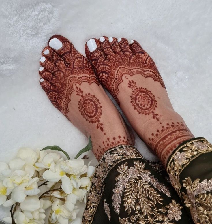 Feet Bridal Henna up to Ankle length (1 pair)